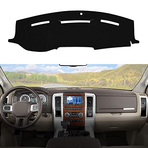 Dashboard Dash Cover Mat Carpet Compatible with 2010-2014 Dodge Ram 1500 2500 3500 （Black） - size: 2010-2014 Ram