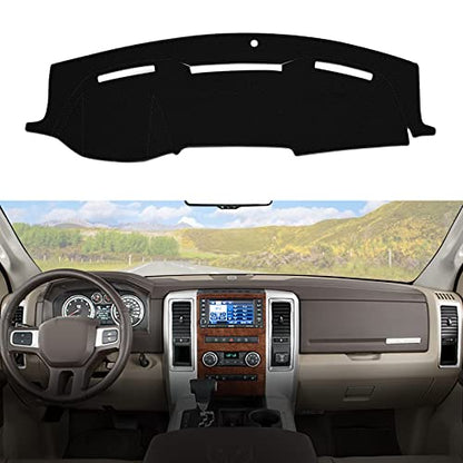 Dashboard Dash Cover Mat Carpet Compatible with 2010-2014 Dodge Ram 1500 2500 3500 （Black） - size: 2010-2014 Ram
