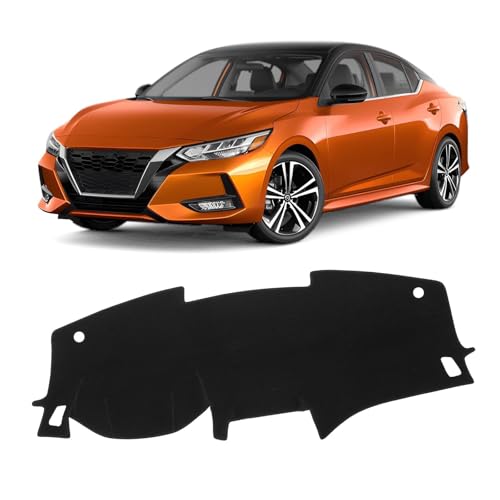 KUST Black Dash Cover for Nissan Sentra (S, SV, SR) 2020-2024 2025 2026 Non-Slip Dashboard Cover Polyester Interior for Nissan Sentra Accessories Sunshade No Glare - size: For Sentra 20-26