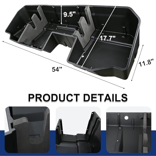 Under Seat Storage Box Fit for 2019-2026 Chevy Silverado/GMC Sierra 1500, 2020-2026 Silverado/Sierra 2500HD/3500HD, Double Cab & Crew Cab Underseat Organizer Accessories