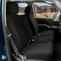 Seat Covers for Chevy Silverado & GMC Sierra 1500 2014 2015 2016 2017 2018 Front & Rear 60/40 Split Bench Full Set Foam Padded Heavy-Duty Automotive Seat Cover Set - Black - size: 14-18 Front and Rear