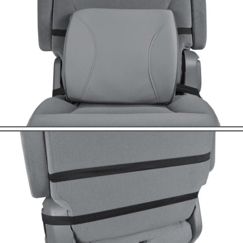 BDK BS-300-GR Durable Foam Lumbar Support 3D Balanced Firmness Cushion-Lower Back Pain Relief-Best for Office Chair, Car Seat, Recliner, Gray - color: Gray