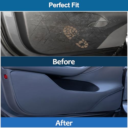 Model Y Juniper Door Anti Kick Pads Pearl Sticker Side Door Protective Cover Leather Pad Edge Guard Side Mat Waterproof Dust Resistant Model Y Juniper Interior Accessories 2025 2026 4 PCS