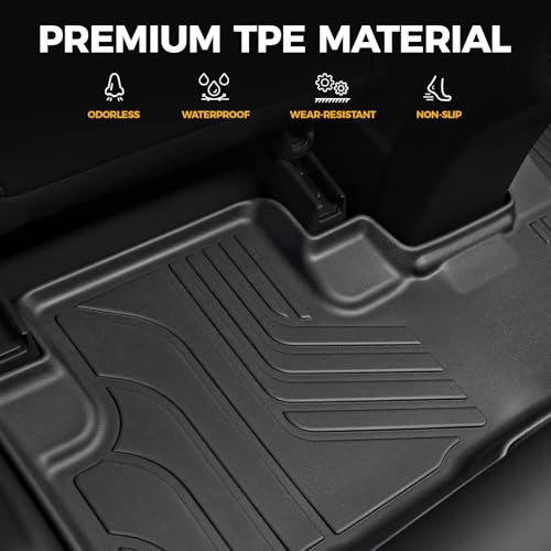 Floor Mats for Honda CRV 2012-2016, All Weather Floor Mats Trunk Cargo Liner with Backrest Protectors Accessories, Full Coverage Set (Not fit Touring/EX-L) - style: For Honda CR-V | 2012-2016