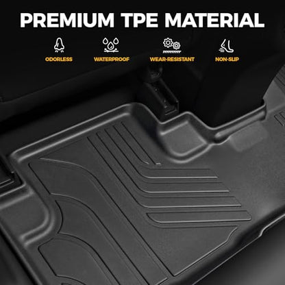 Floor Mats for Honda CRV 2012-2016, All Weather Floor Mats Trunk Cargo Liner with Backrest Protectors Accessories, Full Coverage Set (Not fit Touring/EX-L) - style: For Honda CR-V | 2012-2016
