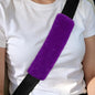 2PCS Car Seat Belt Cover Pads, Fluffy Car Seatbelt Covers, Soft & Comfortable Plush Seat Belt Cushion Protects Shoulder, Auto Safety Belt Strap Cover to Protect Your Neck (Purple) - color: Purple