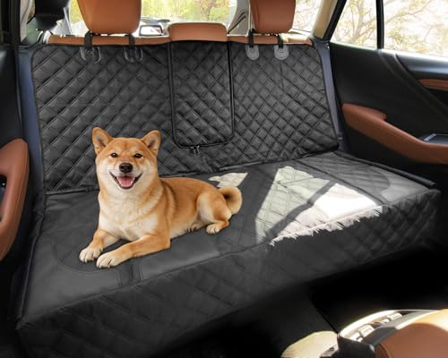 Pet Bench Seat Covers for Trucks, Heavy Duty Nonslip Car Seat Protector with ISOFIX Openings for 1-2 Child Car Seats,Fits Ford 150,Ram 1500,GMC Sierra,Toyota,Ram,Chevrolet Silverado(Black) - color: Black, size: L) Full-size SUVs and Trucks