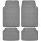 CAR PASS Rubber Car Mats,Car Floor Mats All Weather,Car Mats Full Set 4-Piece,Waterproof Automotive Floor Mats Trim to Fit for Most Cars Sedans SUVs Vans,Heavy Duty Anti-Slip Easy Clean, All Gray - color: Gray