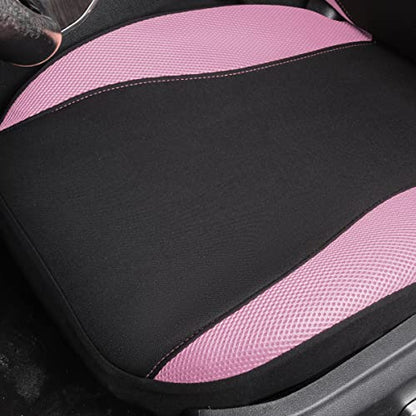 Flying Banner Butterfly car seat Covers ful Set Fashion Universal Lady Woman Female Rear Bench Split Colorized (Pink Black, Full Set) - color: Pink Black, size: Full set