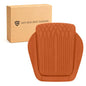 Car Seat Cushion, Nappa Leather Ventilation Hole Breatheable Design for Driver Passenger, All-Season Anti-Slip Bottom Seat Cover,19.49in x 21.26in (1 Piece/Orange)