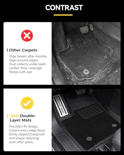 3W Floor Mats&Carpet for Toyota Tacoma 2024-2026 Double Cab Auto Tran(Not Fit Hybrid & XtraCab) with Metal Pedals, TPE All Weather Custom Fit Floor Liner for Tacoma TRD/SR/SR5/limited Car Liners. - size: 6. Tacoma|24-26|Floor Mats&Carpets|Metal Pedal
