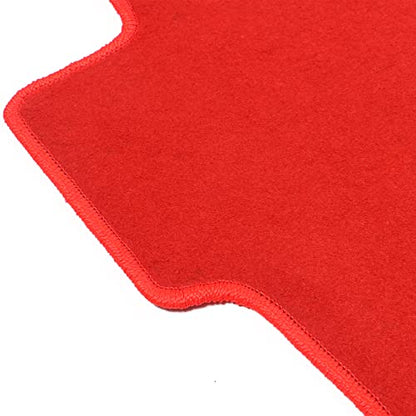 IKON MOTORSPORTS, Floor Mat Compatible with 2006-2011 Honda Civic, Factory Fitment Red Nylon Front & Rear Car Floor Mats Liner Carpets Replacement 3PC
