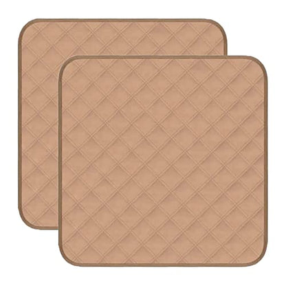 Waterproof Washable Seat Protector Pads Reusable Incontinence Chair Pads Resuable Pee Pads for Senior Adults Kids Stay Well in Place 22"X21" Beige 2Pcs - color: Beige