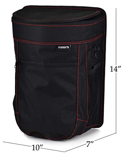 Masirs Vehicle Trash Can - Large Removable Leakproof Garbage Bag, Fasten The Car Waste Basket to Back or Front Seat Headrest. Great Garbage Can for Car, SUV, Truck, Van or Minivan. - style: Car Trash Can