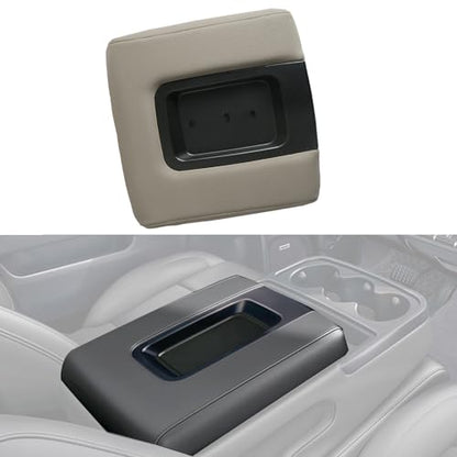 Front Seat Center Console Armrest Lid Beige Compatible with 2014-2019 Chevrolet Chevy Silverado Suburban Tahoe GMC Sierra Yukon XL Replaces 22881398 - color: Beige Armrest Lid