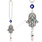 LUCKBOOSTIUM Hand Protection Amulet Evil Eye Car Rearview Mirror Hanging Ornament Charms Accessories Good Luck Charms - (2"x11" Pink Crystal) - color: Pink Crystal