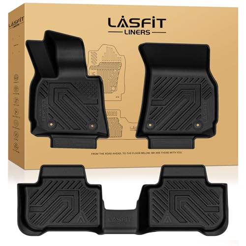 LASFIT Floor Mats Fit for BMW X3 2025 2026, Custom Fit TPE All Weather Waterproof Floor Liners Front & Rear Rows Car Mats for BMW X3 30 xDrive M50 xDrive, Black - size: 2) X3 2025-2026 | Floor Mats