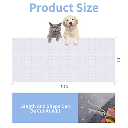 5.2 Feet Cat Carpet Protector, Non-Slip Carpet Protector for Pets, Carpet Scratch Stopper from Scratching Carpet at Doorway - size: 5.2FT-1PC