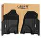 LASFIT Floor Mats 1st Row Only for Ram 1500 2019-2024 Crew Cab and Quad Cab Front Bucket Seat, Not for RAM 1500 Classic, All Weather TPE Custom Fit Car Mats Truck Front Liners, Black - style: 1) 1500 | 2019-2024 | Crew Cab Front Floor Mats