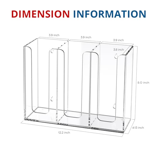 Acrylic Cup and Lid Holder, 3 Compartment, Disposable Coffee Cup Dispenser Cup Storage Organizer, Clear - color: Clear