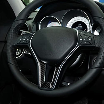 for Mercedes-Benz W204 W205 W211 W203 C E Class GLA GLC Real Soft Carbon Fiber Driver Side Dashboard Accent Button Chin Decal Cover Trim Sticker Car Interior Accessories (B) - color: Driver Side Dash B