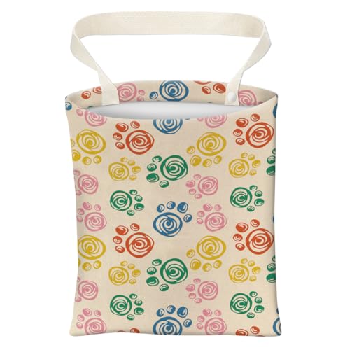 Car Trash Can, Cute Car Trash Bag, Hanging Car Organizer and Storage Bag, Trash Bin for Car Accessories, Vehicle, Travelling, Camping Cute Colorful Dog Paw - color: Cute Colorful Dog Paw