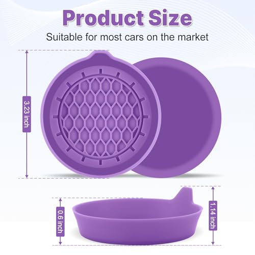 SINGARO Car Cup Holder Coaster, Silicone Cup Holder Insert, Universal Non-Slip Cup Holders, Car Accessories Interior for Women and Man 4 Pack Light Purple - color: Light Purple