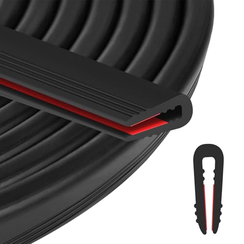 Rubber Edge Trim U Channel - 1/12" Self Adhesive Sheet Metal Edge Guard Protector, EPDM Seal Strip for Car Doors, Steel Plates, Glass, Hatches, Table Corners, Fit 1/12"(2mm), 10Ft, Black - color: Black, size: 1/12" x 10'L