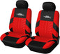 AUTOYOUTH Red Seat Covers Front Seats Only, 3D Tyre Embossed Breathable Bucket Covers, Airbag Compatible, Quick Setup Universal Fit for Sedan, SUV, Truck, Van - color: Red, size: Front Seats Only (4 pieces)