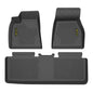PIT66 TPE Floor Mats Compatible with Tesla Model S 2015-2020 (Only for Model S Badging) (Heavy Duty) 1st & 2nd Row All Weather Cover Protection Cargo Liners alfombras para carro - size: Fit Tesla Model S 2015-2020 | 3PCS