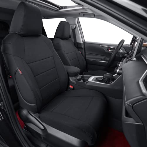 Custom Seat Covers Compatible with Select Toyota RAV4 Hybrid 2016 2017 2018 Models (Black,Full Set) - color: Black, size: 2016-2018 Hybrid only