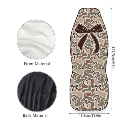 Bow Car Seat Covers Camo Hunting Car Seat Cover Protector Front Seats Easy to Install and Clean Automotive Interior Seats Covers Suitable for Most Cars,SUV,Sedan - color: Bow Camo Hunting