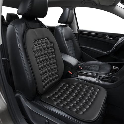 FREMONT AUTO Car Seat Cover Breathable Seat Protector- Made with Premium Polyester and Massage Magnet Bubble Cushion - Adjustable for Cars Truck SUV Vans, Airbag Compatible (Black 1PC)