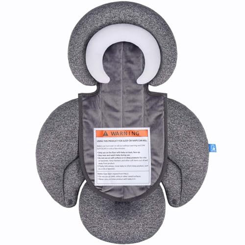 COOLBEBE New 2-in-1 Babybody Cushion for Baby Newborn Infants - Extra Soft Stroller Cushion Pads Car Seat Insert, Perfect for Carseats, Strollers, Swings, Grey - color: Grey