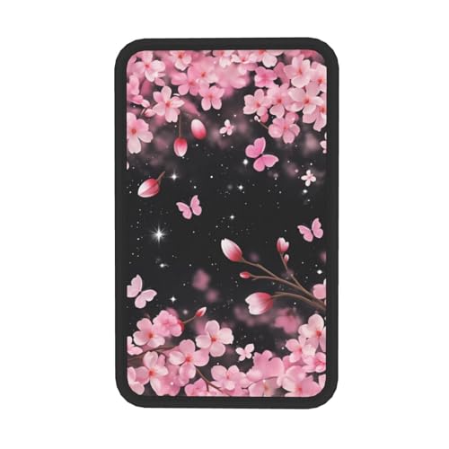 Universal Car Center Console Cushion Pad, Pink Cherry Blossoms Soft Waterproof Car Center Console Cover Auto Armrest Seat Box Cover Protector for Most Vehicle SUV Truck Car - color: Pink Cherry Blossoms