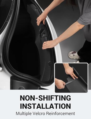 BASENOR 2026 2025 2024 Tesla Model 3 Highland Rear Bumper Guard Protector TPE Trunk Bumper Sill Cover [Proprietary Design] Model 3 Highland Interior Accessories - size: 2024 2025 2026 Model 3 Highland