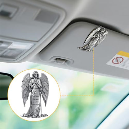 Guardian Angel Visor Clips for Cars，Reads Never Drive Faster Than Your Guardian Angel CAN Fly, New Driver Gifts, Car Accessories