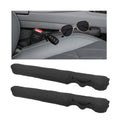 2PCS Leather Car Seat Gap Filler, No-Drop Seat Side Gap Plug Crevice Blocker with Securing Strap, Elastic Filler Block The Gap Between Seats & Console for Truck SUV Sedan (Black) - color: Black