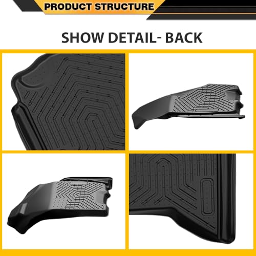 G-PLUS TPE 3PCS Cargo Liners Compatible with 2009-2018 Dodge Ram Crew Cab(NOT Fit Quad Cab & Tradesman),Cargo Liner All Weather Full Cover Protection 1st & 2nd Row Floor Liners Black Accessories Mats - size: Fit Dodge Ram 2009-2018 | Crew Cab | 3PCS