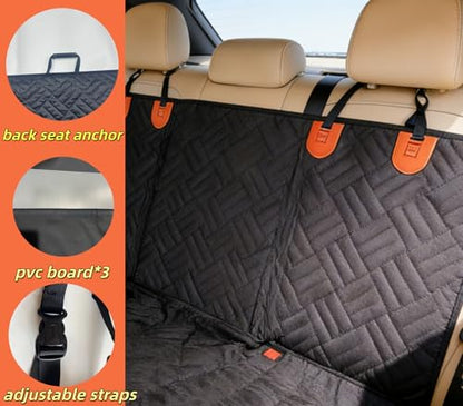 Dog Car Seat Covers,Back Seat Extender,Dog Seat Cover for Back Seat,Black,Replaceable Fleece pad,Waterproof,Dog Hammock for car - size: with arctic fleece washable pad