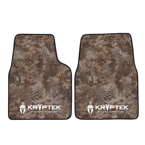 Coverking Universal Car Floor Mats Set of 2 (Front Driver and Passenger) Kryptek Banshee Camo - All-Weather Protection for Mud, Dirt, Rain, Spills, Non-Slip Backing, Fits Cars Trucks SUVs Jeeps - style: Kryptek Banshee