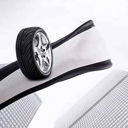 Premium Leather Sport Mountain Steering Wheel Cover 15.5inch for Men Women Compatible with Car Truck SUV