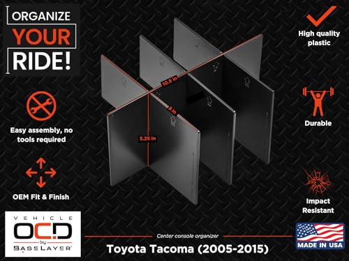 Center Console Organizer for Toyota Tacoma (2005-2015) - Made in USA - SLX100 - size: 2005-2015, style: Center Console Organizer