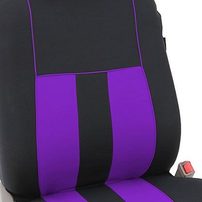 FH Group Striking Striped Car Seat Covers - Universal Fit, Washable Seat Covers for Cars, SUVs, Vans, Sedans, Purple, Front Set - color: Purple, size: Front Set