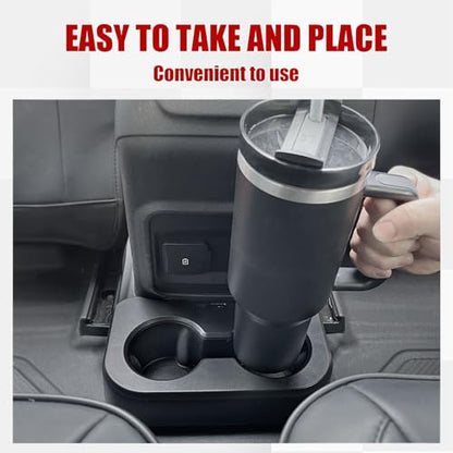 Mabett Upgrade Removable Rear Dual Cup Holder for Ford Bronco 2021 2022 2023 2024 2/4 Door Bronco Accessories（Not for 2025