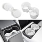 frani Cup Holder Set (2-Piece) Compatible with Tesla Model 3 2021-2026 & Highland Refresh - Premium Silicone Inserts for Center Console & Rear Seats White - color: White, style: Model 3 Highland 2024-2026