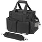 Compact Wearable Cleaning Caddy, Small Supplies Organizer with Handle & Shoulder Straps for Housekeepers, Under Sink & Car Cleaning Tool Organizer Bag (Black)
