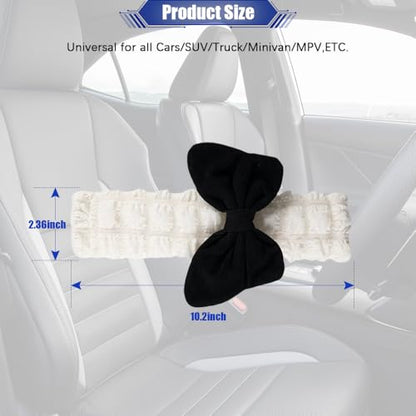 JDDRY 2PC Car Seat Belt Covers Pads,Seat Strap Pads,Auto Seat Belt Pad,Fit for Most Vehicles,Car Interior Accessories(Bowknot-Black) - color: Bowknot-Black