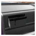 Universal Carbon Fiber Car Storage Box - Multifunctional Cell Phone Holder Auto Dashboard Pocket Organizer with Sticky - Car Interior Accessories for Storing Phone Card Key Pen Coin (Long)