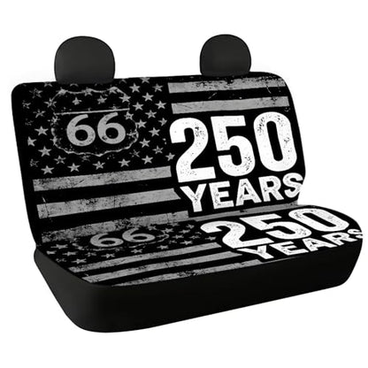 AFPANQZ Car Seat Cover for Rear Bench Seat, 250 Years Print Automotive Back Seat Protector Dogs Pets Seat Cushion for Trucks Vans SUVs Universal Fit - color: 250 Years Print